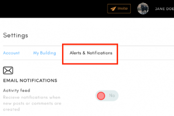 Alerts and notifications settings