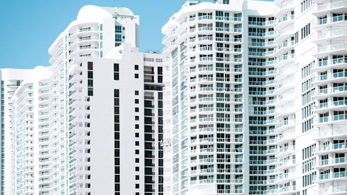 Residential apartment buildings in Miami